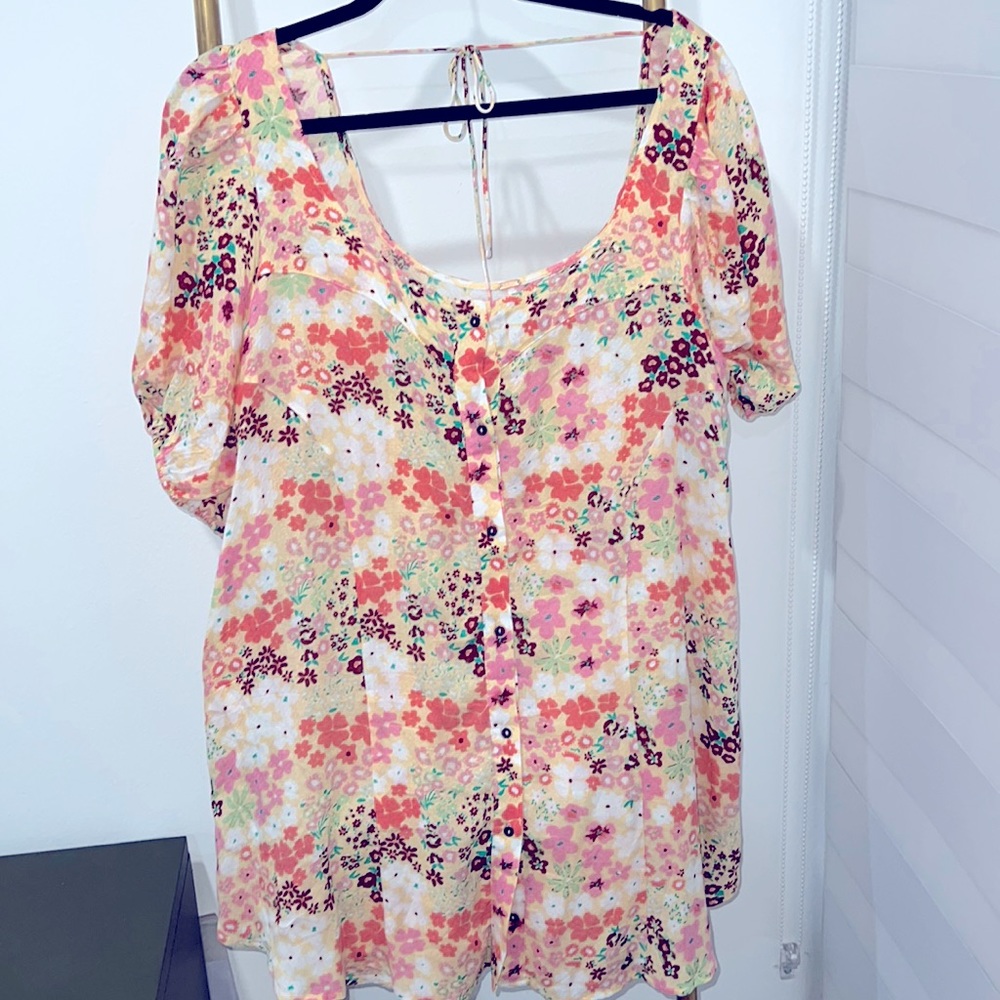 Free People Callie Printed Tunic Dress size Large - Picture 6 of 6